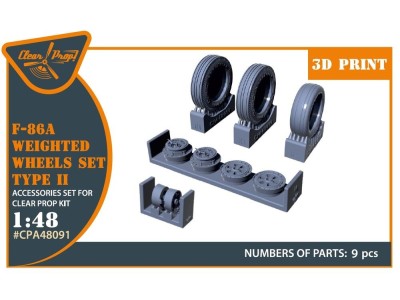 F-86A Wheels set (weighted) type 2 for CP kits 