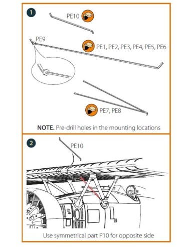 F4B-3/4 Strubs for CP kits 