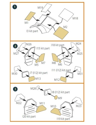 DHC-2 Beaver double-sided painting mask for Dora Wings kit 