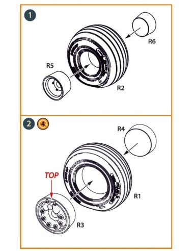 Jaguar Wheels set (weighted) for Airfix kit 