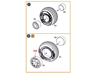Jaguar Wheels set (weighted) for Airfix kit 