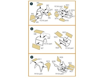 Bf-109E-1/3/3a double-sided painting mask for Wingsy Kits 