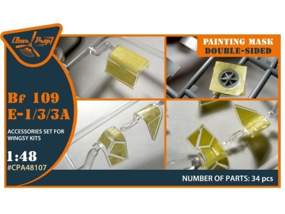 Bf-109E-1/3/3a double-sided painting mask for Wingsy Kits 