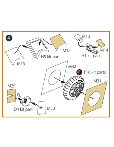 Bf-109E-4/7 double-sided painting mask for Wingsy Kits 