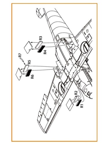 Bf-109E set of radiators for Wingsy Kits 