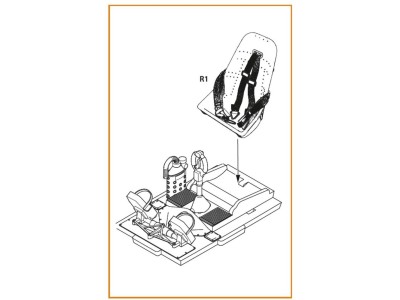 Bf-109E seat with safety belts for Wingsy Kits 