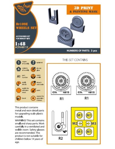 Bf-109E wheels set for Wingsy Kits 