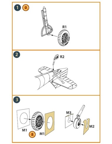 Bf-109E wheels set for Wingsy Kits 
