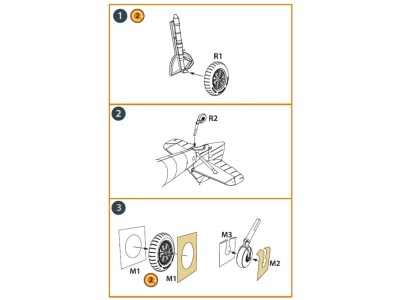 Bf-109E wheels set for Wingsy Kits 