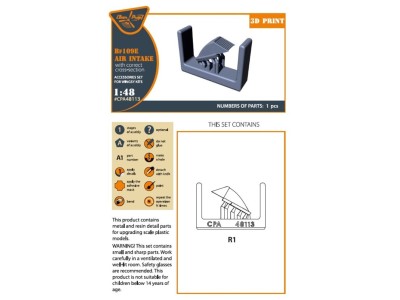 Bf-109E air intake for Wingsy Kits 