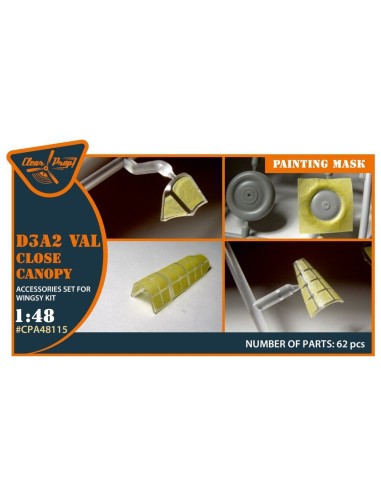 D3A2 VAL (close canopy) painting mask for Wingsy Kits 