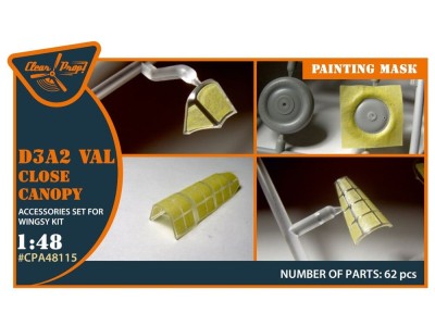 D3A2 VAL (close canopy) painting mask for Wingsy Kits 