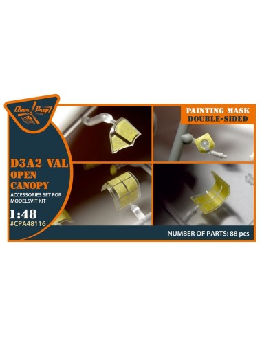 D3A2 VAL (open canopy) double-sided painting mask for Wingsy Kits 