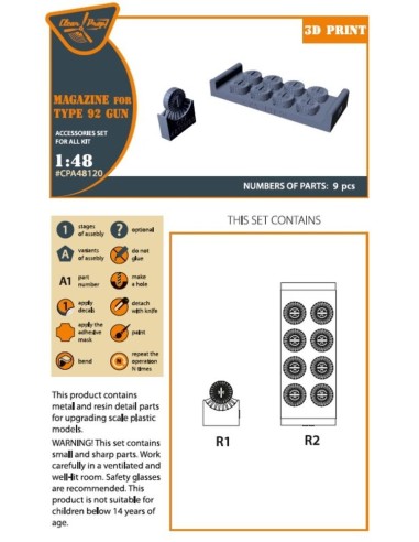 Magasins for Type92 gun 9 pcs 