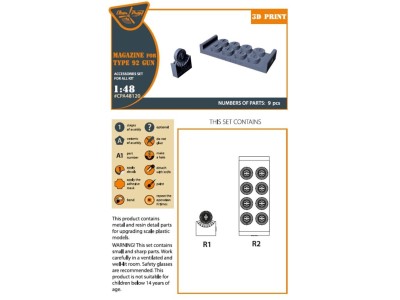 Magasins for Type92 gun 9 pcs 
