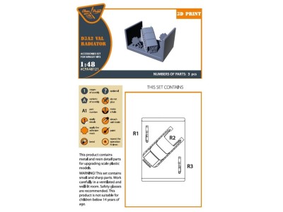 D3A2 VAL radiator set for Wingsy Kits 