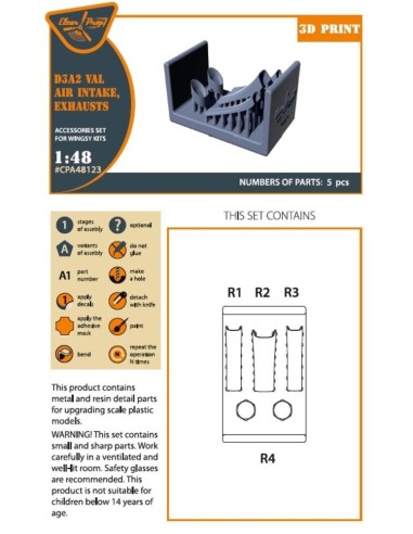 D3A2 VAL air intake exhaust for Wingsy Kits 