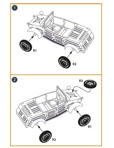 Kubelwagen type 82 Wheel set 