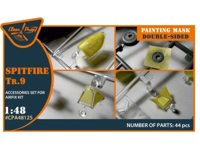 Spitfire Tr.9 double-sided painting mask for Airfix kit 