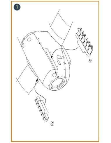 Spitfire Tr.9 exhausts for Airfix kit 
