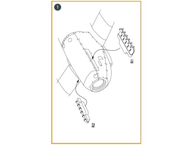 Spitfire Tr.9 exhausts for Airfix kit 