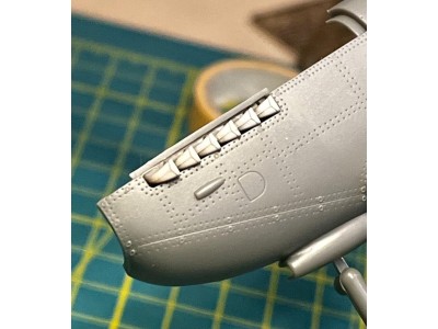 Spitfire Tr.9 exhausts for Airfix kit 