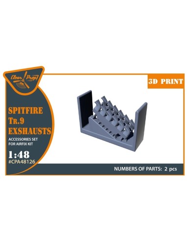 Spitfire Tr.9 exhausts for Airfix kit 