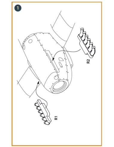 Spitfire Mk.IXe exhausts for Airfix kit 