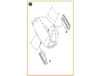 Spitfire Mk.IXe exhausts for Airfix kit 