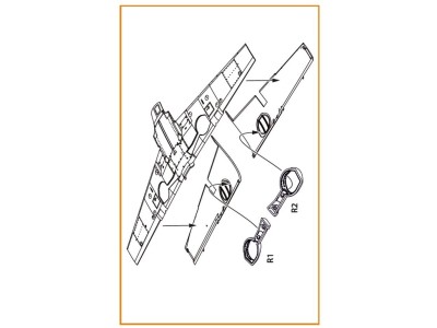 Bf-109E wheel bay for Wingsy Kits 