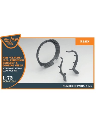 A5M Claude (all versions) resin exhaust & cooling gills for CP kits CP720016/CP72008/CP72009/CP72010 