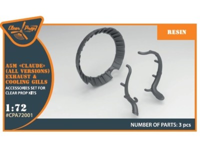 A5M Claude (all versions) resin exhaust & cooling gills for CP kits CP720016/CP72008/CP72009/CP72010 