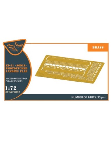 Ki-51 Sonia (all versions) PE landing flaps for CP kits CP72011/CP72012/CP72013 
