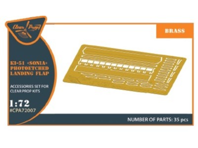 Ki-51 Sonia (all versions) PE landing flaps for CP kits CP72011/CP72012/CP72013 