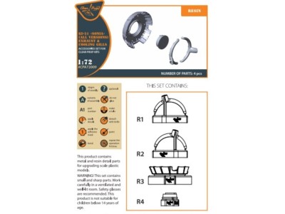 Ki-51 Sonia (all versions) resin exhaust & cooling gills for CP kits CP72011/CP72012/CP72013 