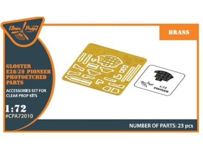 Gloster E28/39 Pioneer PE parts interior for CP kits CP72001/CP72007 