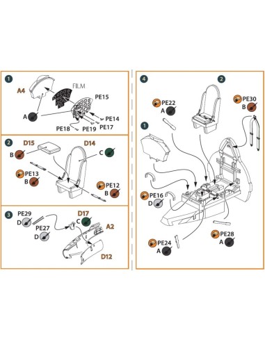 Gloster E28/39 Pioneer PE parts interior for CP kits CP72001/CP72007 