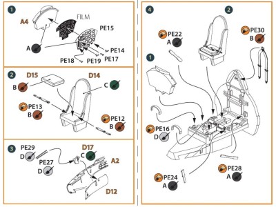 Gloster E28/39 Pioneer PE parts interior for CP kits CP72001/CP72007 