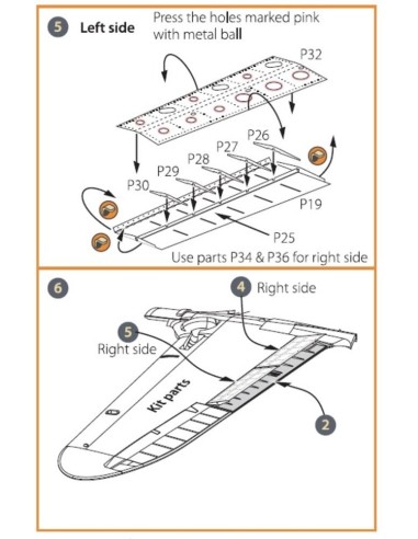 La-5 (all versions) PE landing flaps for CP kits CP72014/CP72015 