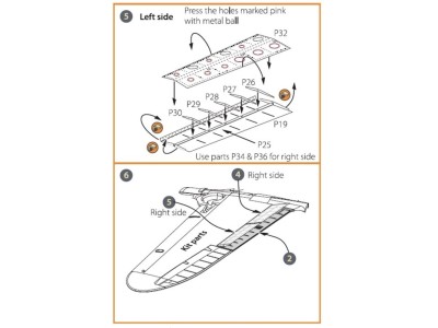 La-5 (all versions) PE landing flaps for CP kits CP72014/CP72015 