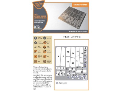 La-5 (all versions) PE landing flaps for CP kits CP72014/CP72015 