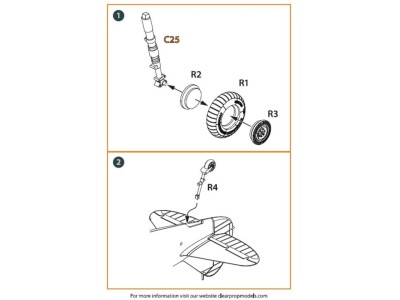 La-5 (early version) wheel set for CP kit CP72014 
