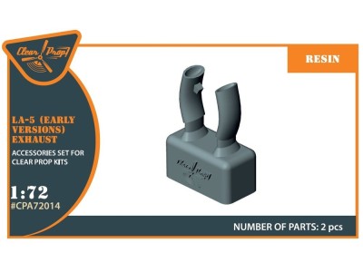 La-5 early version resin exhaust for CP kits CP72014/CP72015 