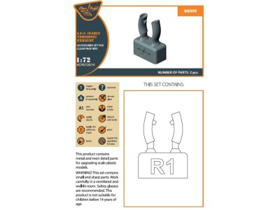 La-5 early version resin exhaust for CP kits CP72014/CP72015 