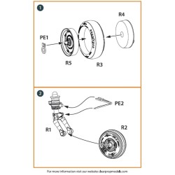 UH-2 A/B SEASPRITE (all versions) wheel set for CP kits CP72002/CP72017/CP72018  2
