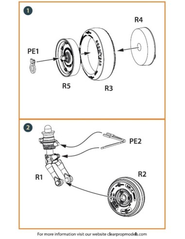 UH-2 A/B SEASPRITE (all versions) wheel set for CP kits CP72002/CP72017/CP72018 