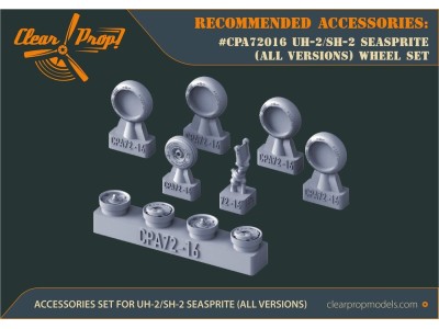UH-2 A/B SEASPRITE (all versions) wheel set for CP kits CP72002/CP72017/CP72018 
