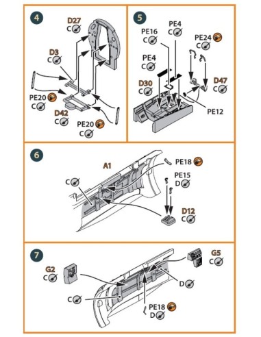 A5M Claude (all versions) PE parts for CP kits CP720016/CP72008/CP72009/CP72010 