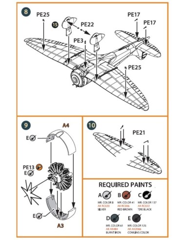A5M Claude (all versions) PE parts for CP kits CP720016/CP72008/CP72009/CP72010 