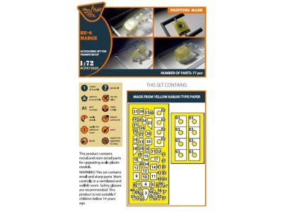Be-6 Madge painting mask for Trumpeter kit 